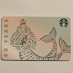 STARBUCKS 50th Anniversary Gift Card Mermaid 50 Years 2021